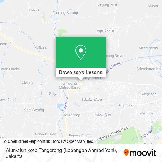 Peta Alun-alun kota Tangerang (Lapangan Ahmad Yani)