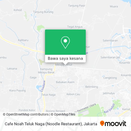 Peta Cafe Noah Teluk Naga (Noodle Restaurant)