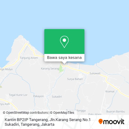 Peta Kantin BP2IP Tangerang, Jln.Karang Serang No.1 Sukadiri, Tangerang