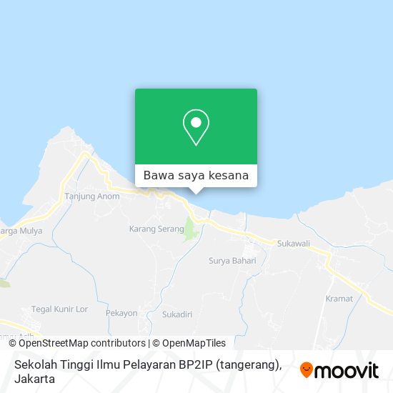 Peta Sekolah Tinggi Ilmu Pelayaran BP2IP (tangerang)