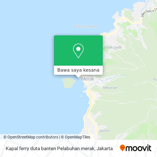Peta Kapal ferry duta banten Pelabuhan merak