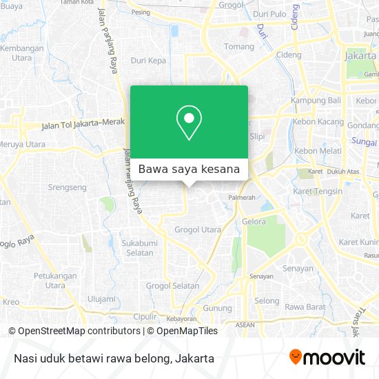 Peta Nasi uduk betawi rawa belong