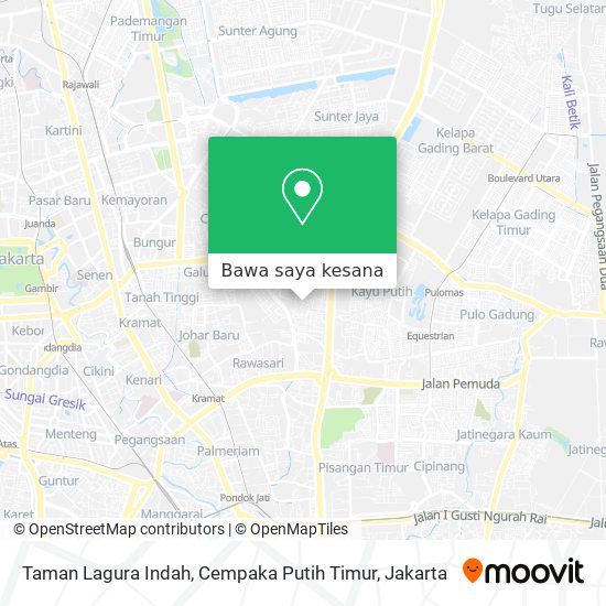 Peta Taman Lagura Indah, Cempaka Putih Timur