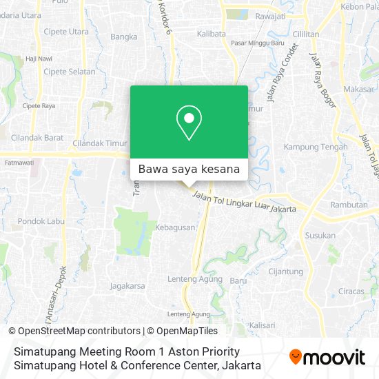 Peta Simatupang Meeting Room 1 Aston Priority Simatupang Hotel & Conference Center