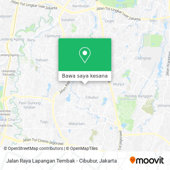 Peta Jalan Raya Lapangan Tembak - Cibubur