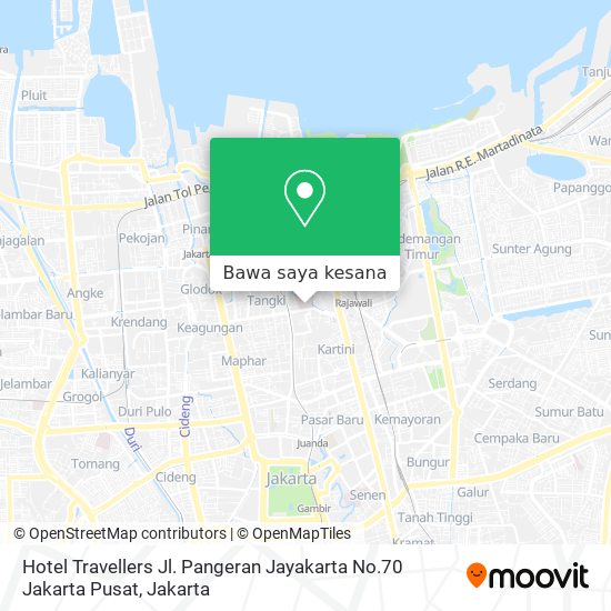Peta Hotel Travellers Jl. Pangeran Jayakarta No.70 Jakarta Pusat
