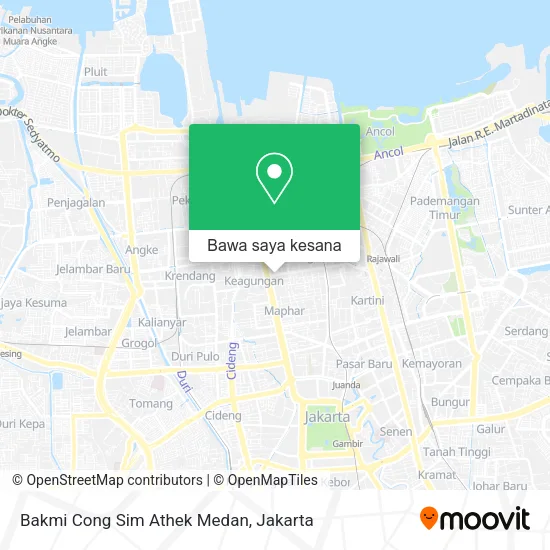 Peta Bakmi Cong Sim Athek Medan