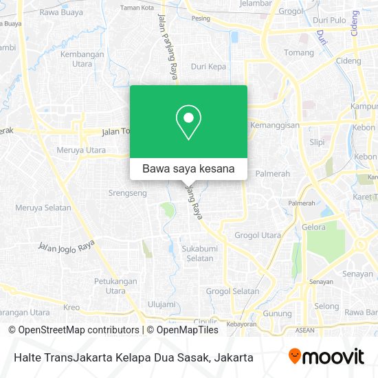 Peta Halte TransJakarta Kelapa Dua Sasak