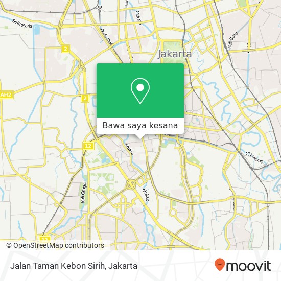 Peta Jalan Taman Kebon Sirih