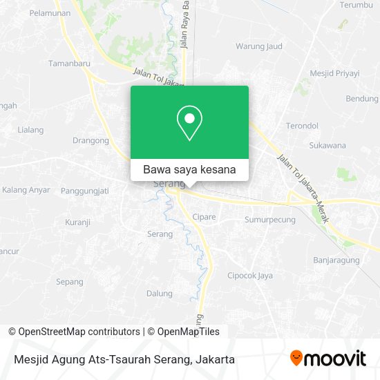 Peta Mesjid Agung Ats-Tsaurah Serang