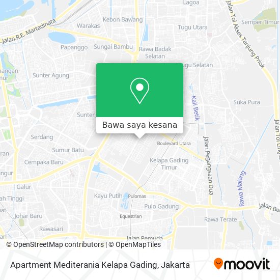 Peta Apartment Mediterania Kelapa Gading