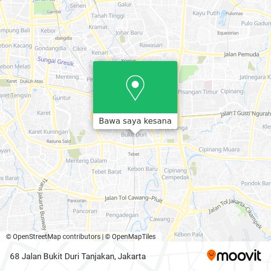 Peta 68 Jalan Bukit Duri Tanjakan