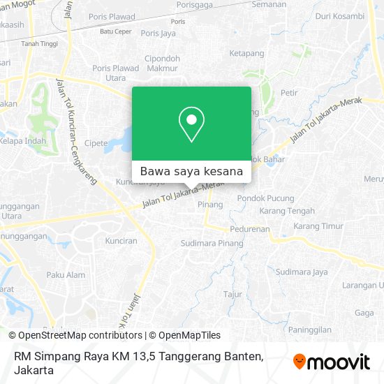 Peta RM Simpang Raya KM 13,5 Tanggerang Banten