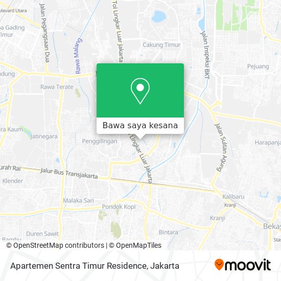 Peta Apartemen Sentra Timur Residence