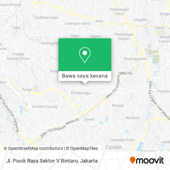 Peta Jl. Pisok Raya Sektor V Bintaro