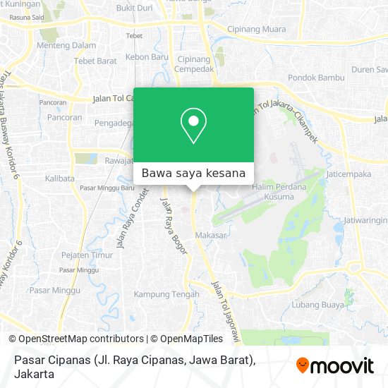 Peta Pasar Cipanas (Jl. Raya Cipanas, Jawa Barat)