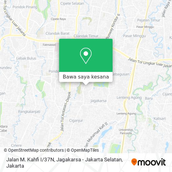 Peta Jalan M. Kahfi I / 37N, Jagakarsa - Jakarta Selatan