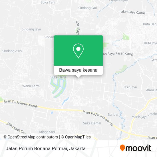 Peta Jalan Perum Bonana Permai