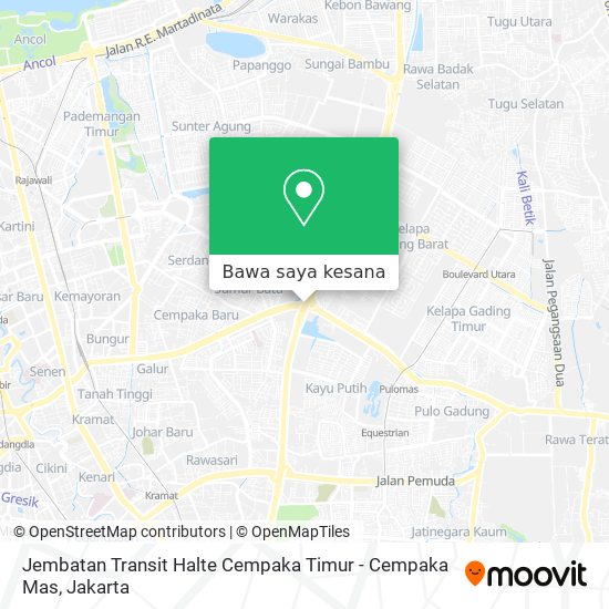 Peta Jembatan Transit Halte Cempaka Timur - Cempaka Mas