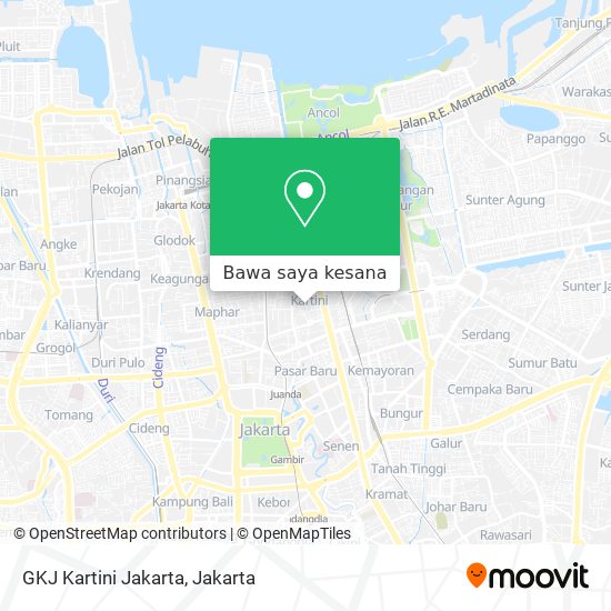 Peta GKJ Kartini Jakarta