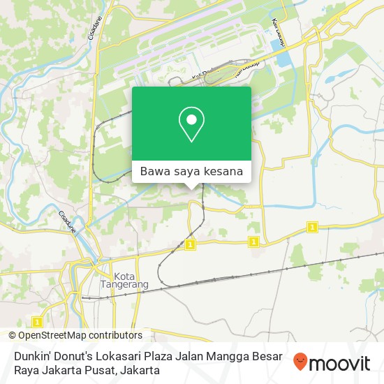 Peta Dunkin' Donut's Lokasari Plaza Jalan Mangga Besar Raya Jakarta Pusat