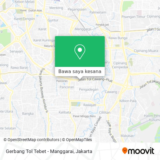 Peta Gerbang Tol Tebet - Manggarai