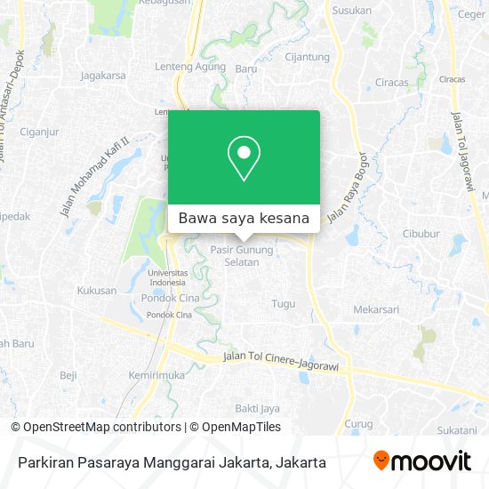 Peta Parkiran Pasaraya Manggarai Jakarta
