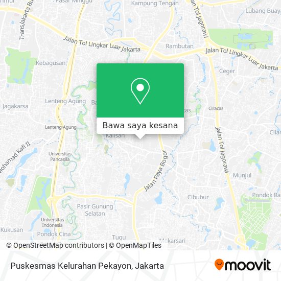 Peta Puskesmas Kelurahan Pekayon