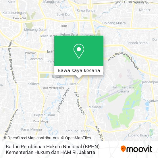 Peta Badan Pembinaan Hukum Nasional (BPHN) Kementerian Hukum dan HAM RI