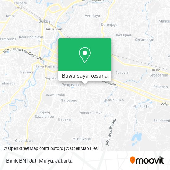 Peta Bank BNI Jati Mulya