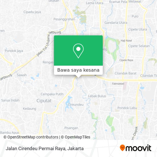 Peta Jalan Cirendeu Permai Raya