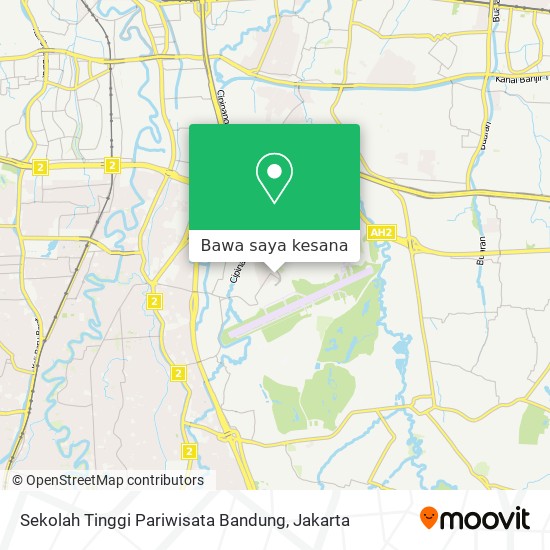 Peta Sekolah Tinggi Pariwisata Bandung