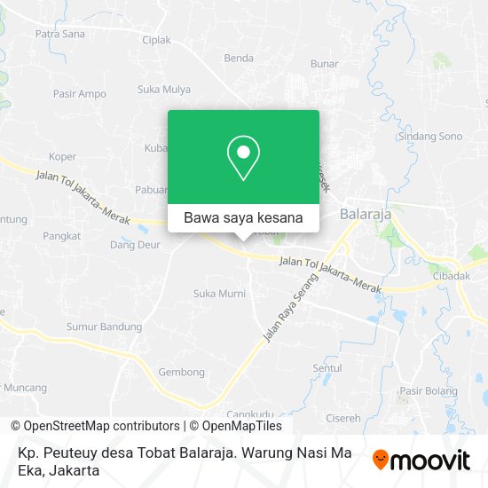 Peta Kp. Peuteuy desa Tobat Balaraja. Warung Nasi Ma Eka