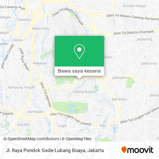 Peta Jl. Raya Pondok Gede-Lubang Buaya