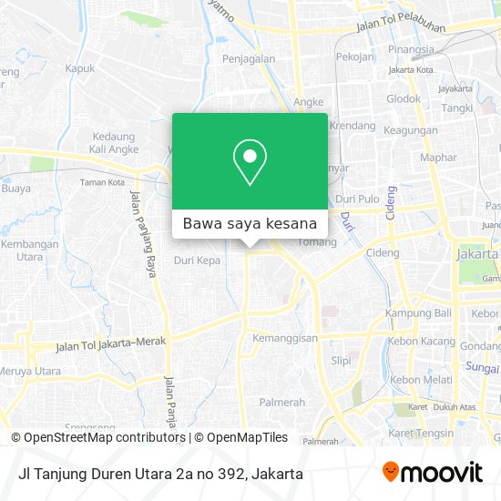 Peta Jl Tanjung Duren Utara 2a no 392