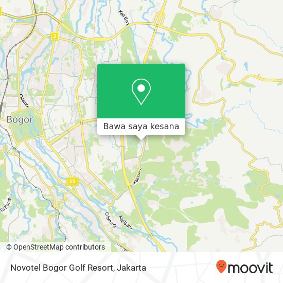 Peta Novotel Bogor Golf Resort