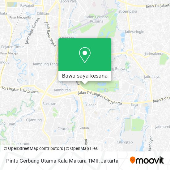 Peta Pintu Gerbang Utama Kala Makara TMII