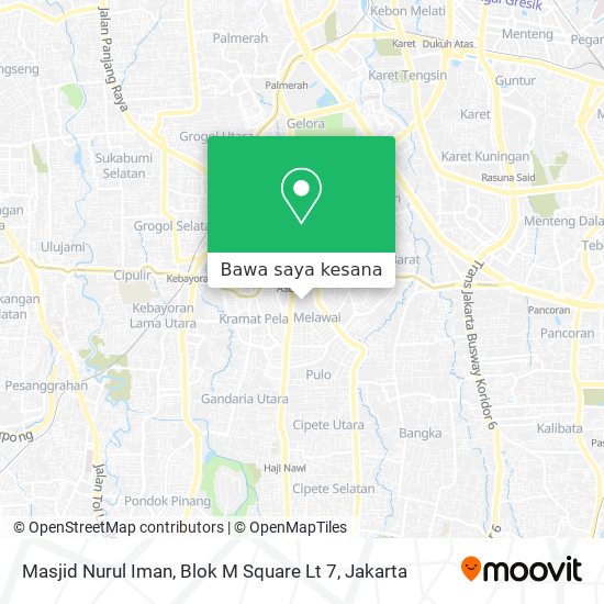 Peta Masjid Nurul Iman, Blok M Square Lt 7