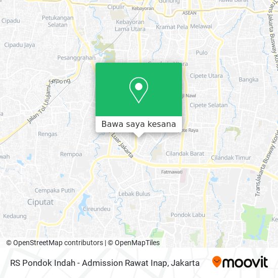 Peta RS Pondok Indah - Admission Rawat Inap