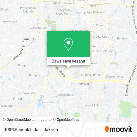 Peta RSPI,Pondok Indah.