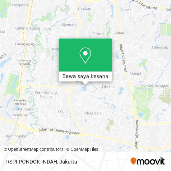 Peta RSPI PONDOK INDAH