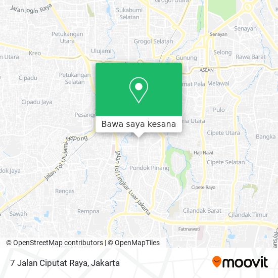 Peta 7 Jalan Ciputat Raya