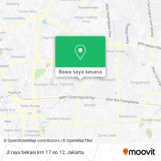 Peta Jl.raya bekasi km 17 no 12