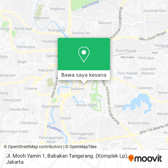 Peta Jl. Moch Yamin 1, Babakan Tangerang. (Komplek Lp)