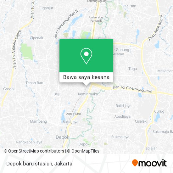 Peta Depok baru stasiun