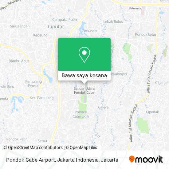 Peta Pondok Cabe Airport, Jakarta Indonesia