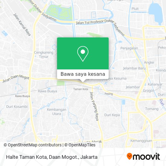 Peta Halte Taman Kota, Daan Mogot.