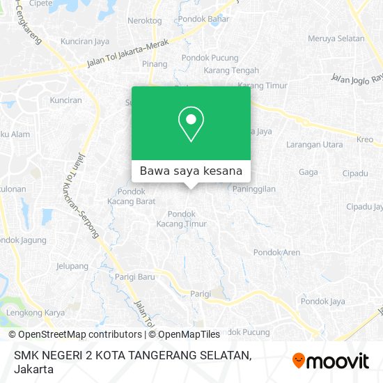 Peta SMK NEGERI 2 KOTA TANGERANG SELATAN