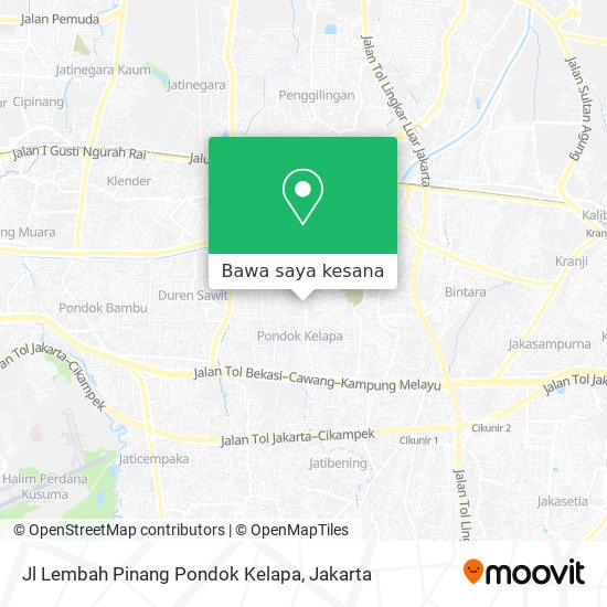 Peta Jl Lembah Pinang Pondok Kelapa