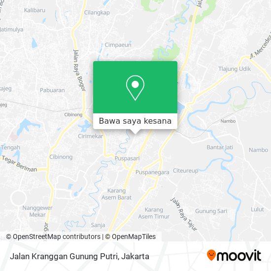 Peta Jalan Kranggan Gunung Putri